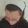 Gehaakte bandana | Wit en zwart