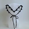 Gehaakte bandana | Wit en zwart
