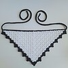 Gehaakte bandana | Wit en zwart