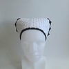 Gehaakte bandana | Wit en zwart
