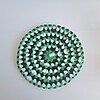 Gehaakte beret | Zwart, wit en groen