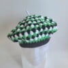 Gehaakte beret | Zwart, wit en groen