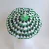 Gehaakte beret | Zwart, wit en groen