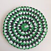 Gehaakte beret | Zwart, wit en groen