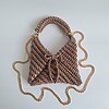 Gehaakte crossbody tas | Glitter bruin