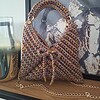 Gehaakte crossbody tas | Glitter bruin