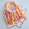 Gehaakte crossbody tas | Lichtroze, oranje en geel
