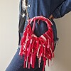 Gehaakte crossbody tas | Rood en roze