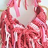 Gehaakte crossbody tas | Rood en roze
