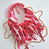Gehaakte crossbody tas | Rood en roze