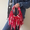 Gehaakte crossbody tas | Rood en roze