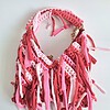 Gehaakte crossbody tas | Rood en roze