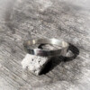 Gehamerde zilveren ring 3mm – 925 sterling zilver – nikkelvrij & op maat gemaakt
