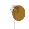 Golden Grain minimalistische graan poster A4/A5 – oker & zacht grijs | Japandi/Scandi wanddecoratie