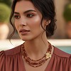 Agaatketting met verfijnde vintage broche - eenmalig stuk