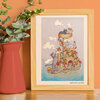 Katten, kattendecor cottagecore, kat muur print, kattenliefhebber | artprint katten kado | grappig | 21x14,8 cm (8,2x5,8 inch)