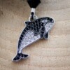 Krachtig & Mysterieus, orca oorbellen met Swarovski en handgemaakt kralenwerk