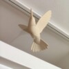 Magnetic hummingbird window art - Beige