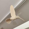 Magnetic hummingbird window art - Beige