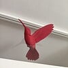 Magnetic hummingbird window art - Bordeaux