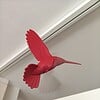 Magnetic hummingbird window art - Bordeaux