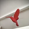 Magnetic hummingbird window art - Bordeaux