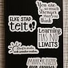 Motiverende quote stickerset, mix engels/nederlands set van 20 stuks