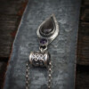 One of a kind zilveren hanger met obsidiaan en amethist – handgemaakt & nikkelvrij