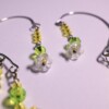 Peridot Bloesem ear cuffs (paar) – groengele oorhangers zonder gaatje