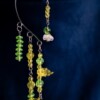 Peridot Bloesem ear cuffs (paar) – groengele oorhangers zonder gaatje