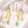 Peridot Bloesem ear cuffs (paar) – groengele oorhangers zonder gaatje