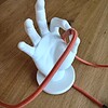 Plafondlamp in handvorm - Flick - Salmon