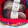 Projecttas – Handgemaakte breitas - haaktas rood met veel kleuren en ruimte