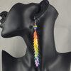Regenboog hart holografische oorbellen
