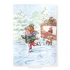 schaatsen, wenskaart 10x15cm