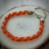 Sinaasappel & Zonlicht, handgeweven spiraal armband