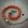 Sinaasappel & Zonlicht, handgeweven spiraal armband