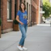 Soft royal blue Cat Tee – Everyday Comfort Edition