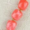 Statement ketting acryl koraal kleur voor dames