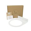 STERKSTAEL Ball Blanc ø 20cm - industriële balhouder muur - wandbevestiging - kleur wit - poedercoating - staalbalhouder, bal houder, bal aan de muur, muurbeugel bal, balring, ring houder, balkenrek, ballen rek, balrek, bal rek