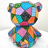 Teddybeer – Handgeschilderd Kleurrijk Beeldje