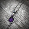 Unieke amethist hanger van zilver – handgemaakt OOAK sieraad - Nikkelvrij