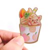 Varken cupcake kraftpapier sticker,3,9x6 cm ( 1.18x2.36 inch)