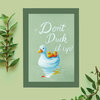 Wens kaart verjaardag A6 Eendjes don't duck it up