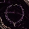 Amethist ketting met kristallen hanger - uniek stuk
