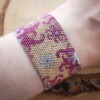 Art Nouveau & Bloemenweide, peyote armband met floral design