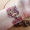 Art Nouveau & Bloemenweide, peyote armband met floral design