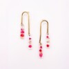 Asymmetrische Boog Oorbellen Met Hangers Gevuld met Echt Gipskruid uit Den Haag (GirlMeetsDenHaag x CH Design)