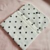 Black & White Dot Clutch – Modern Handmade Essential