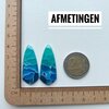Blauwe faux steen oorbellen